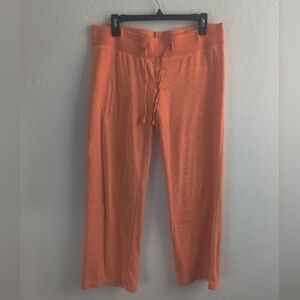 Old Navy Women's Rust Orange Cotton-blend Cozy Sweatpants Fall Athleisure_Medium